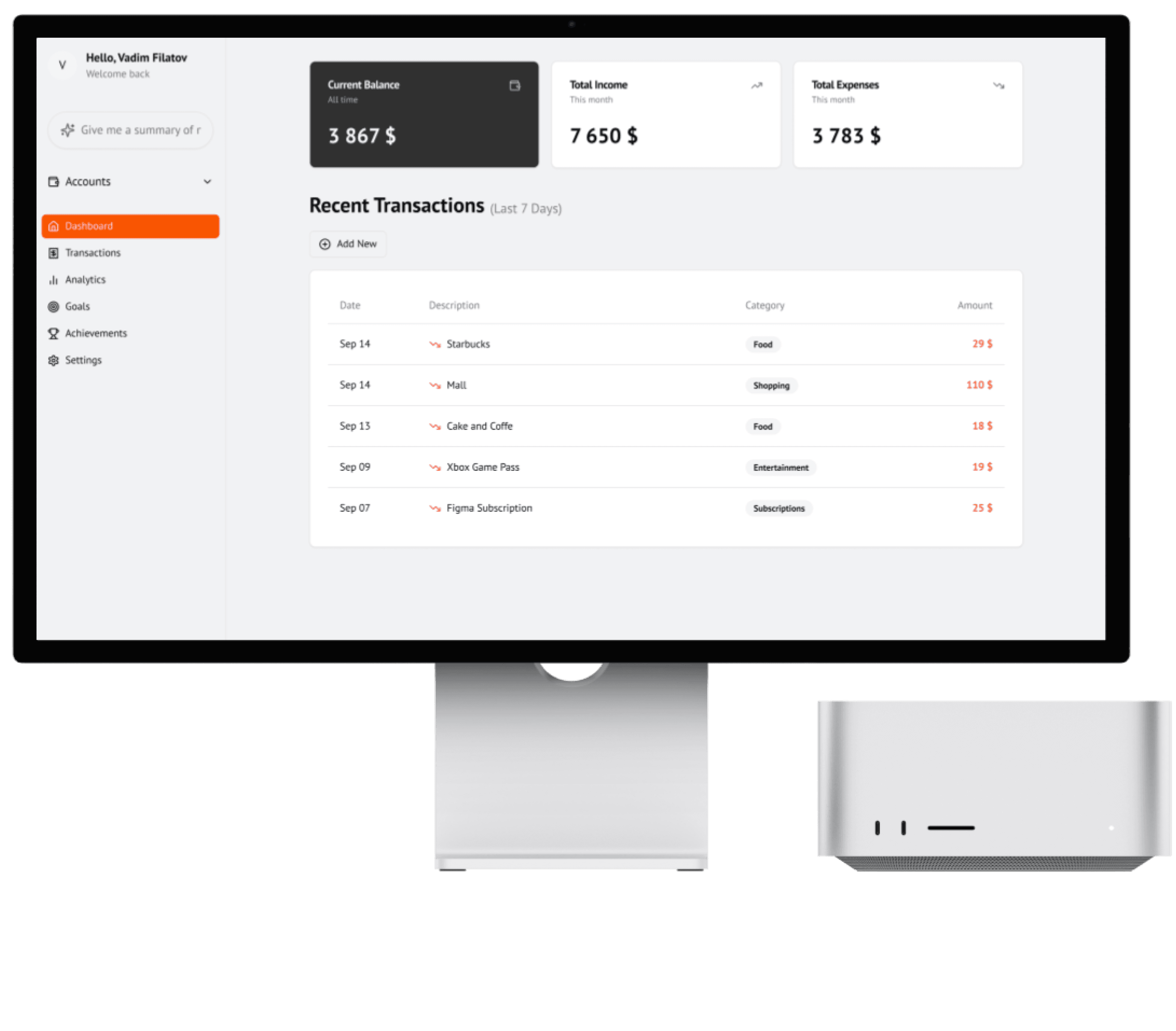 GrossGrowth dashboard on a desktop display
